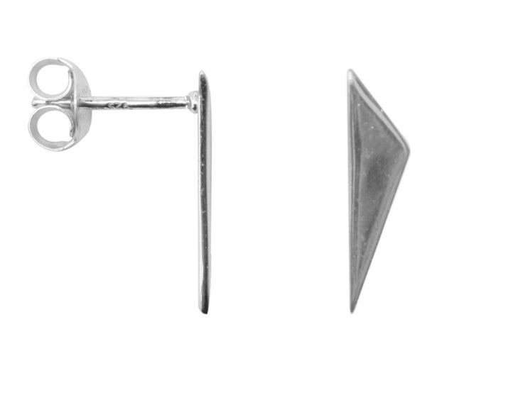 earring triangle point silver